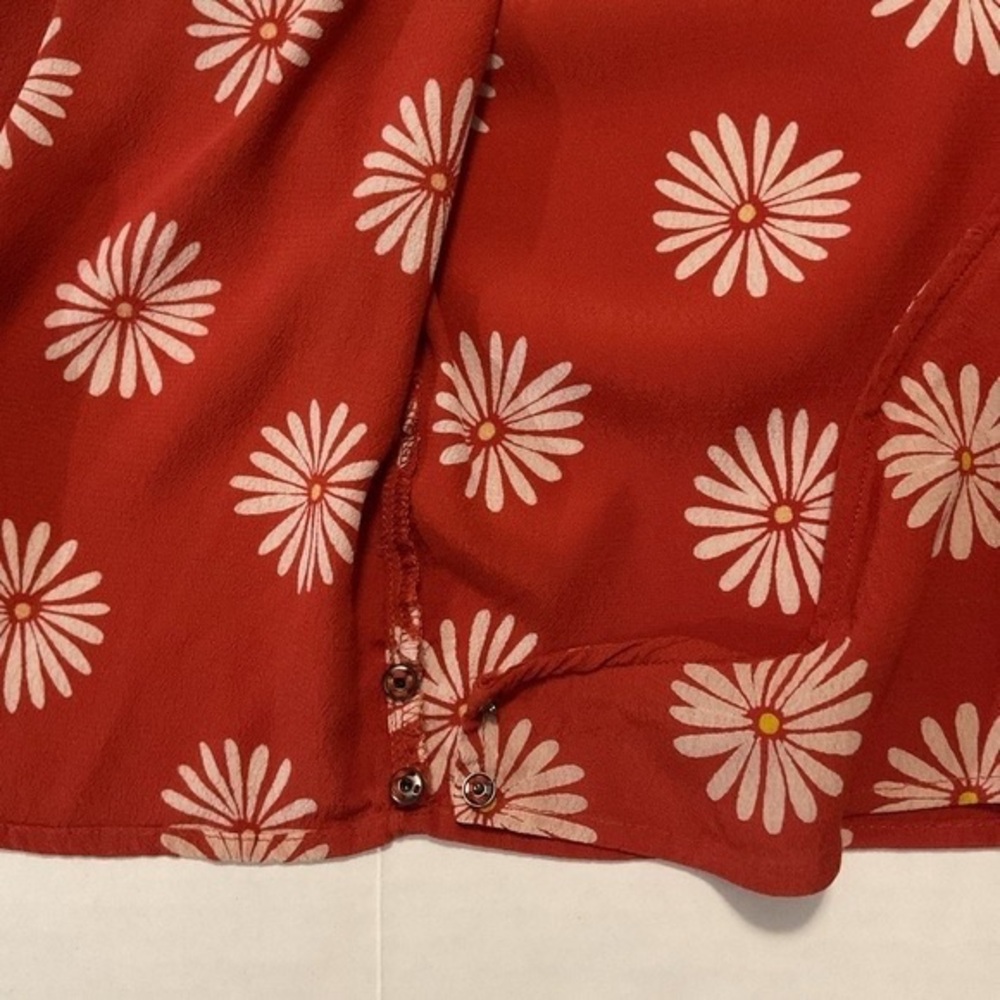 Madewell Red Floral Top